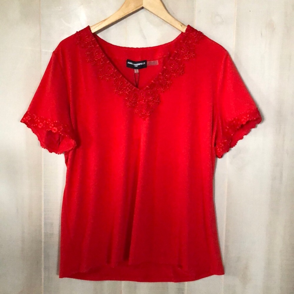 Red Karl Lagerfeld top